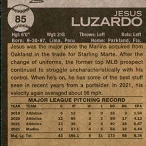 2022 Topps Heritage #85 Jesus Luzardo Miami Marlins NM-MT MLB Baseball
