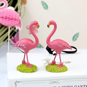 NOLITOY 1pc Birds Art Wedding Decor Plant Garden Figure Flamingo Small Terrarium Figurine Potted Plant Decoration Figurines Home Decor Cake Toppers Kids Decor Miniature Child Animal