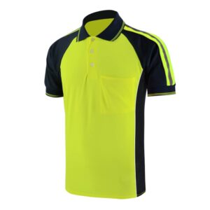 lovposnty safety polo shirts high visibility reflective shirts, construction work shirts for men(short sleeve,yellow-s,2xl)
