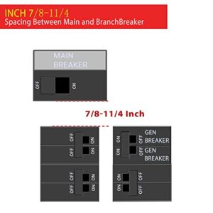 Generator Interlock Kit Compatible with Siemens or Murray Panels.7/8 - 1 1/4" Spacing Between Main and Branch Breakers.150 or 200 Amp.