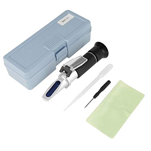 Brix Refractometer with ATC, Accurate Digital Handheld Hydrometer Saccharimeter in Wine Making Beer Brewing Tester Meter Measuring Sugar Homebrew Kit for Food Fruit Juice Honey Maple Syrup Beverages