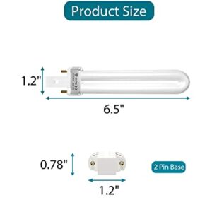 9W 21050 Replacement Bulbs for Dynatrap DT3009 DT3019 DT3039 Indoor Insect Mosquito Trap, 2 Pack