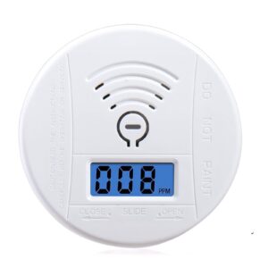 cayueng carbon monoxide detector, replaceable battery-operated carbon monoxide alarm detectors with digital display & led lights,co alarm device for kitchen bathroom bedroom coal stove