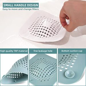Shower Hair Drain Catcher,Convex Cover for Stopper with Suction Cup,Suit for Bathroom,Bathtub,Kitchen 4 Pack