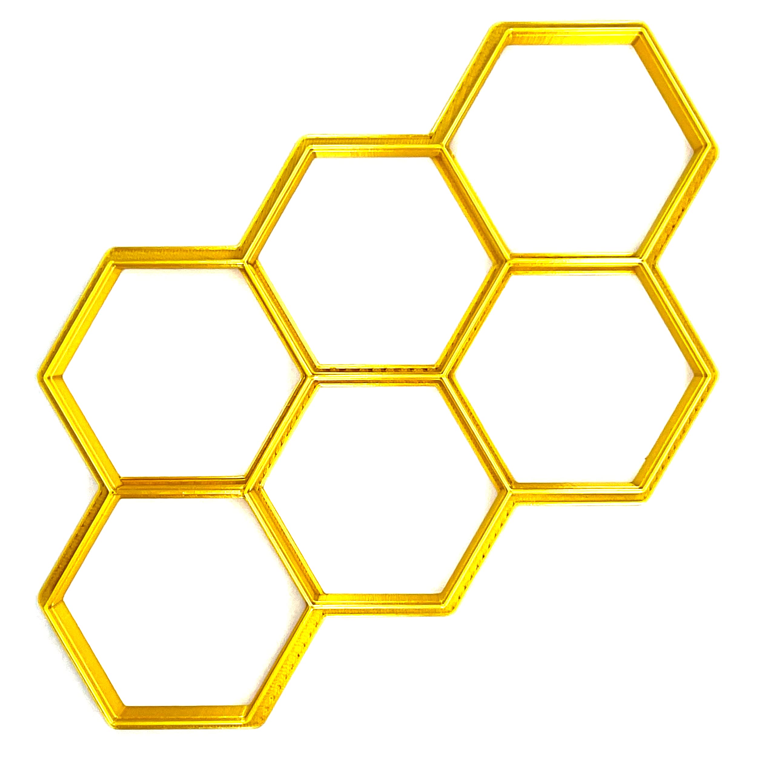 Multi 2.25" Hexagon Geometric Cookie Cutter, Honeycomb Multicutter for Dough, Fondant, Clay (Hexagon (2.25 inch))