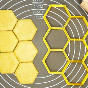 Multi 2.25" Hexagon Geometric Cookie Cutter, Honeycomb Multicutter for Dough, Fondant, Clay (Hexagon (2.25 inch))