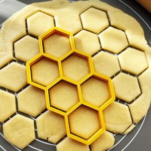 Multi 2.25" Hexagon Geometric Cookie Cutter, Honeycomb Multicutter for Dough, Fondant, Clay (Hexagon (2.25 inch))