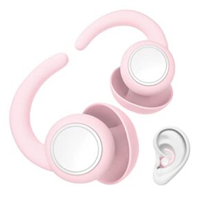 Noise Cancelling Earplugs for Sleep, Reusable Ear Plugs for Sleeping Snoring, Concerts, Swimming, Ear Plugs for Noise Reduction, Silicone Earplugs Sound Blocking Sleeping (Pink)