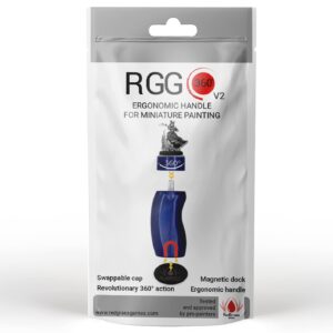 redgrassgames rgg 360 v2 painting handle for miniature - blue grey putty edition