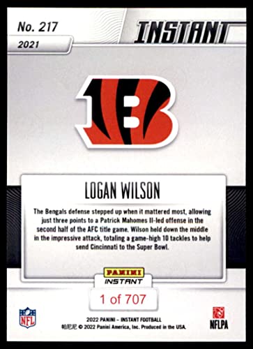 Football NFL 2021 Panini Instant #217 Logan Wilson Bengals