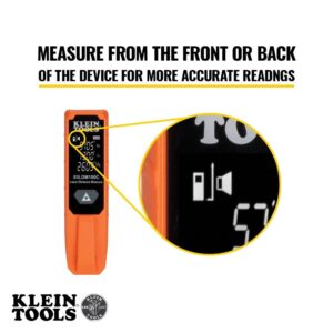 Klein Tools 93LDM100C Compact Laser Distance Measure, 100 Feet, Measures in Feet, Inches, Meters