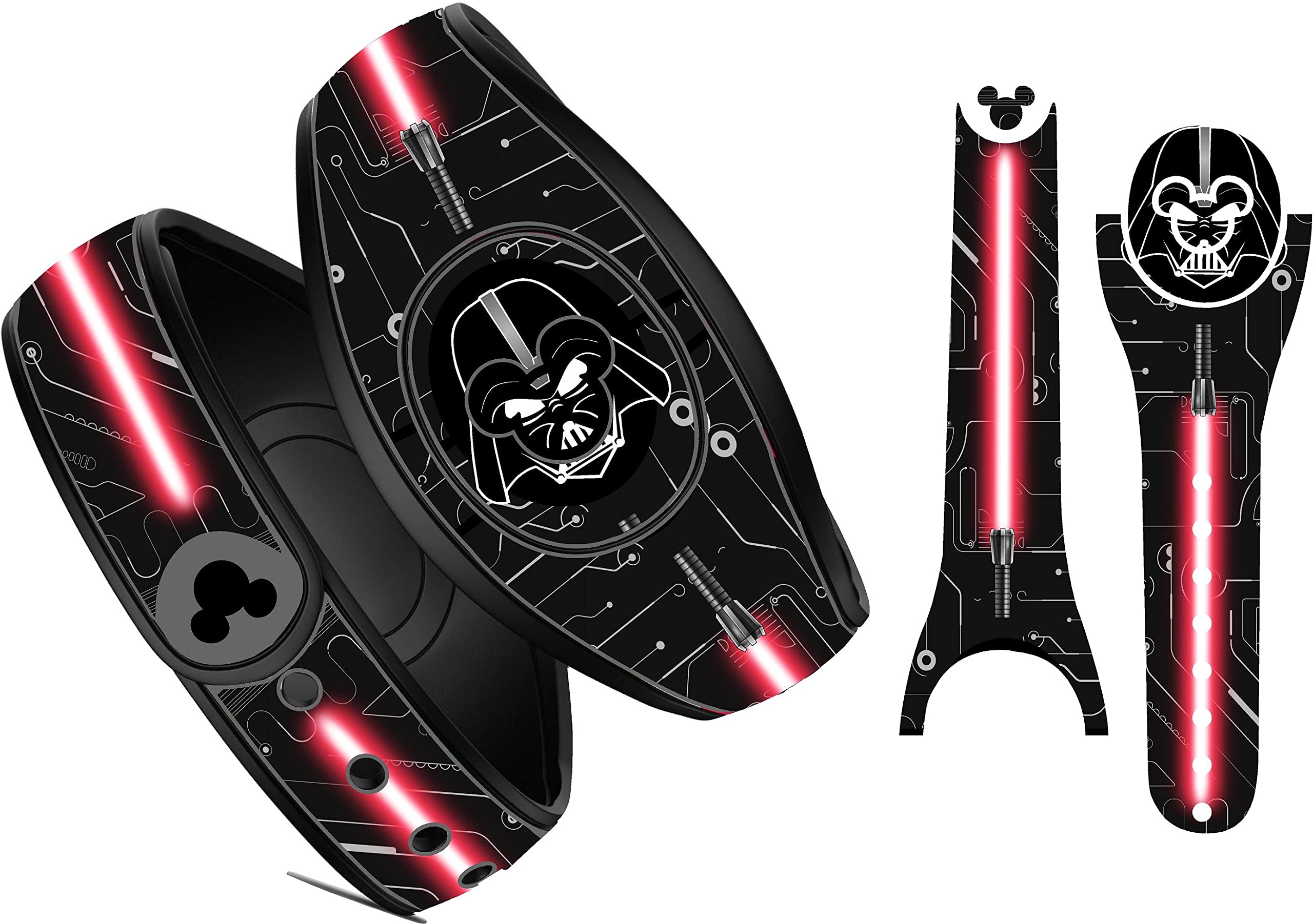 Red Lightsaber, Lord Warrior Wrap Magic Band Decal Skin Sticker Compatible with The Disney MagicBand 2 (Red Lightsaber, Lord Warrior)