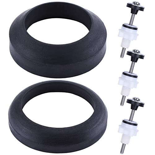 MENNTY Tank to Bowl Gasket Kit Includes Toilet Tank Bolts and Rubber Gaskets for Repairing Toilet Tank Leaks and Fits Most 3"/3.5" Toilet Tanks with Open Flush Valves