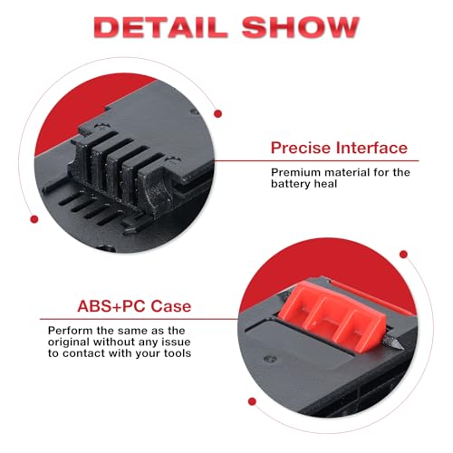 2PACK 3.0Ah 18V/20Vmax PCC680L Li-ion Battery and PCC692L Charger Replace for Porter Cable 18V/20V Battery Compatible with Porter Cable Battery PCC680L, PCC681L, PCC682L, PCC685L, PCC685LP, PCC699L