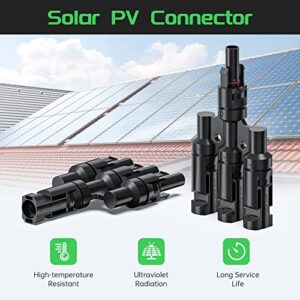 Bateria Power Solar Branch Connectors, Y Connector in Pair for Parallel Connection Between Solar Panels (T3 Y Connector)