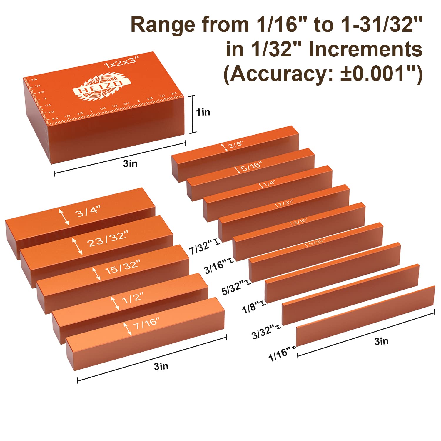 15PCS Aluminum Setup Blocks Woodworking Set, Precision Height Gauge Block Set, Table Saw Router Accessories, Gift for MenEssential Tools and Equipment for Setup & Table Saw Sled Kit