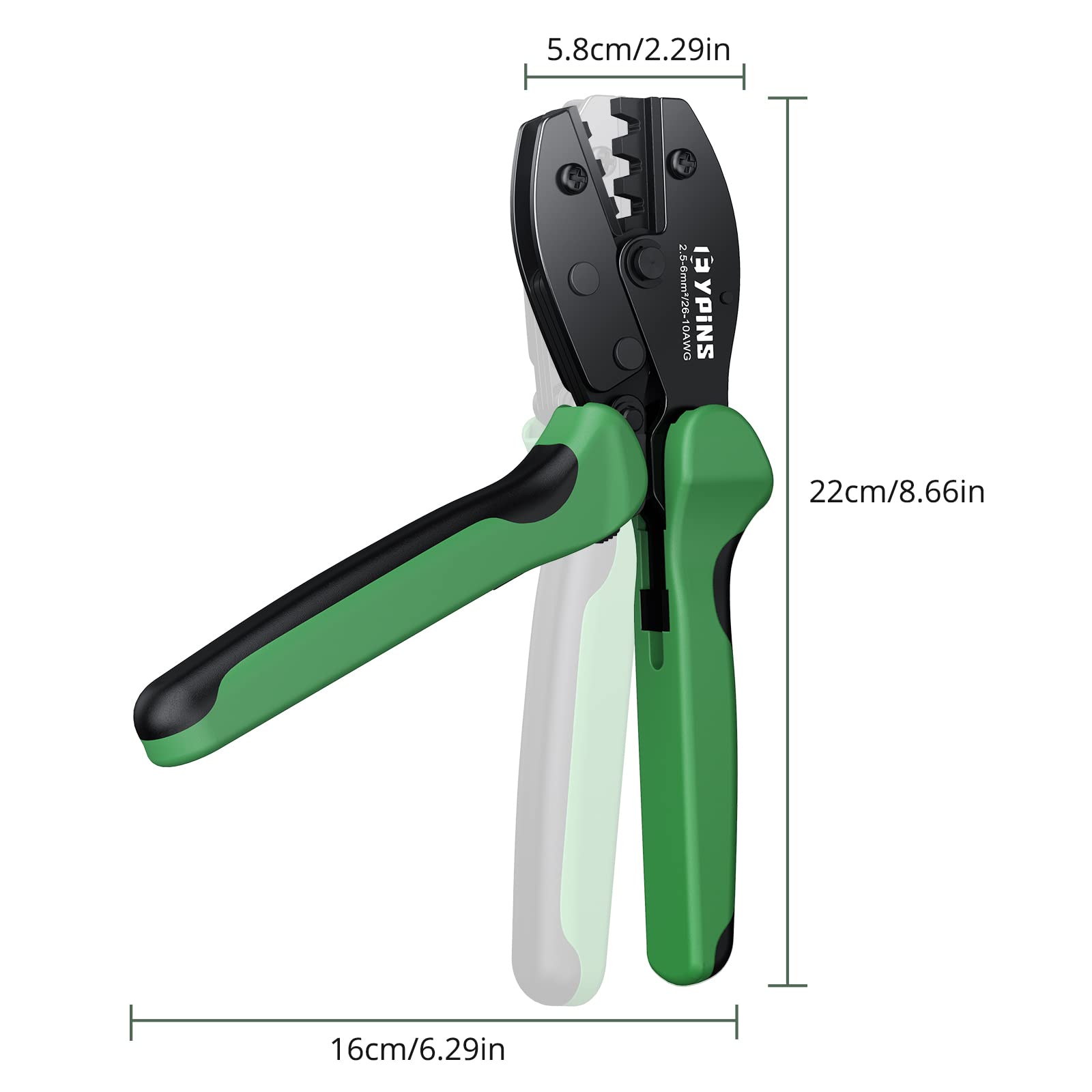 EYPINS Solar Cable Crimper 14-10 AWG,PV Cable Crimping Tool,Solar Panel PV Cable Crimp Tool for Solar Wire Terminal Solar Connector 2.5/4.0/6.0mm²