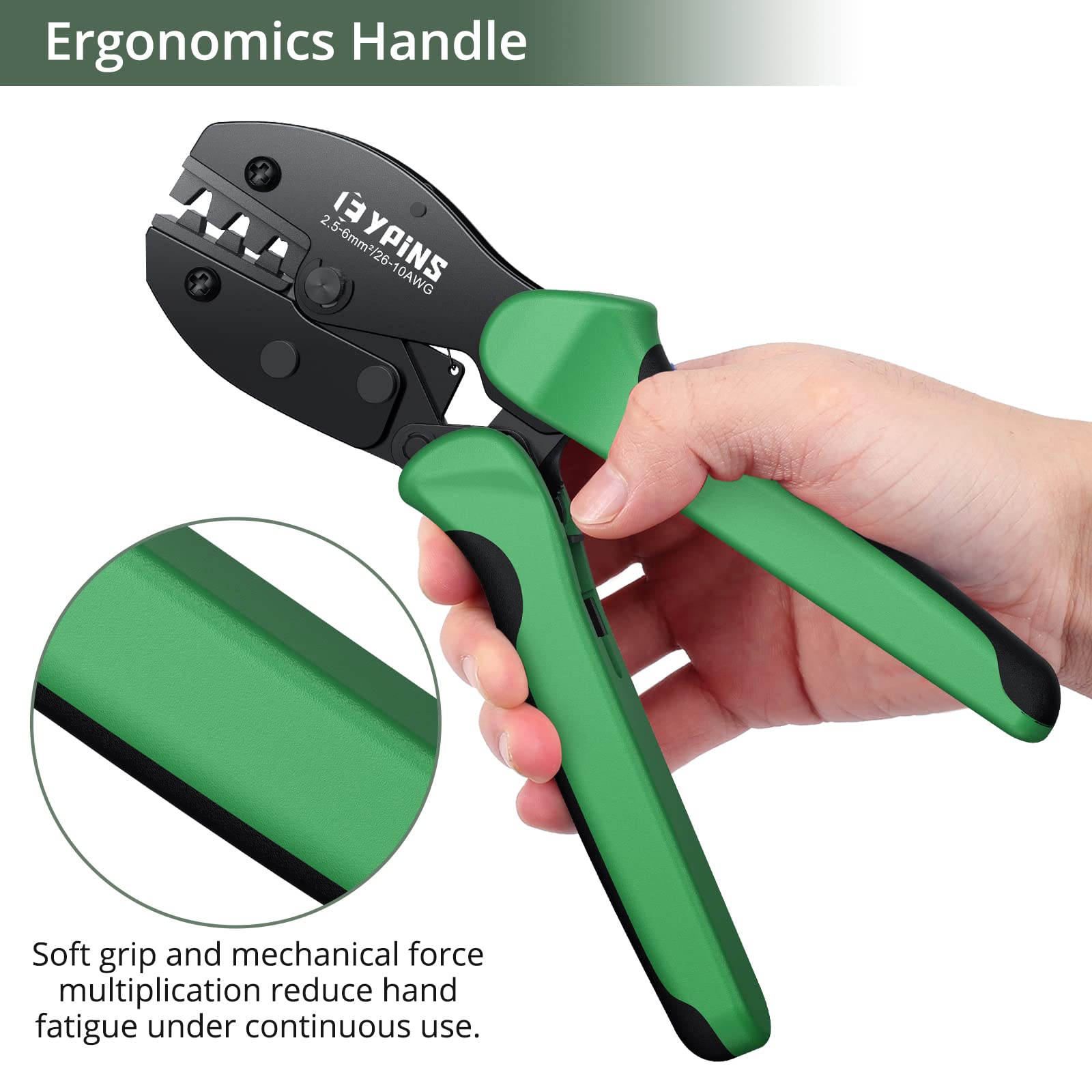 EYPINS Solar Cable Crimper 14-10 AWG,PV Cable Crimping Tool,Solar Panel PV Cable Crimp Tool for Solar Wire Terminal Solar Connector 2.5/4.0/6.0mm²