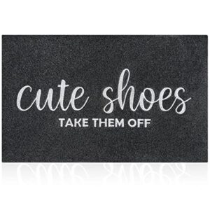 welcome mat outdoor entryway cute shoes take them off mats for front door with rubber backing doormat indoor mat polystyrene non slip natural mat black
