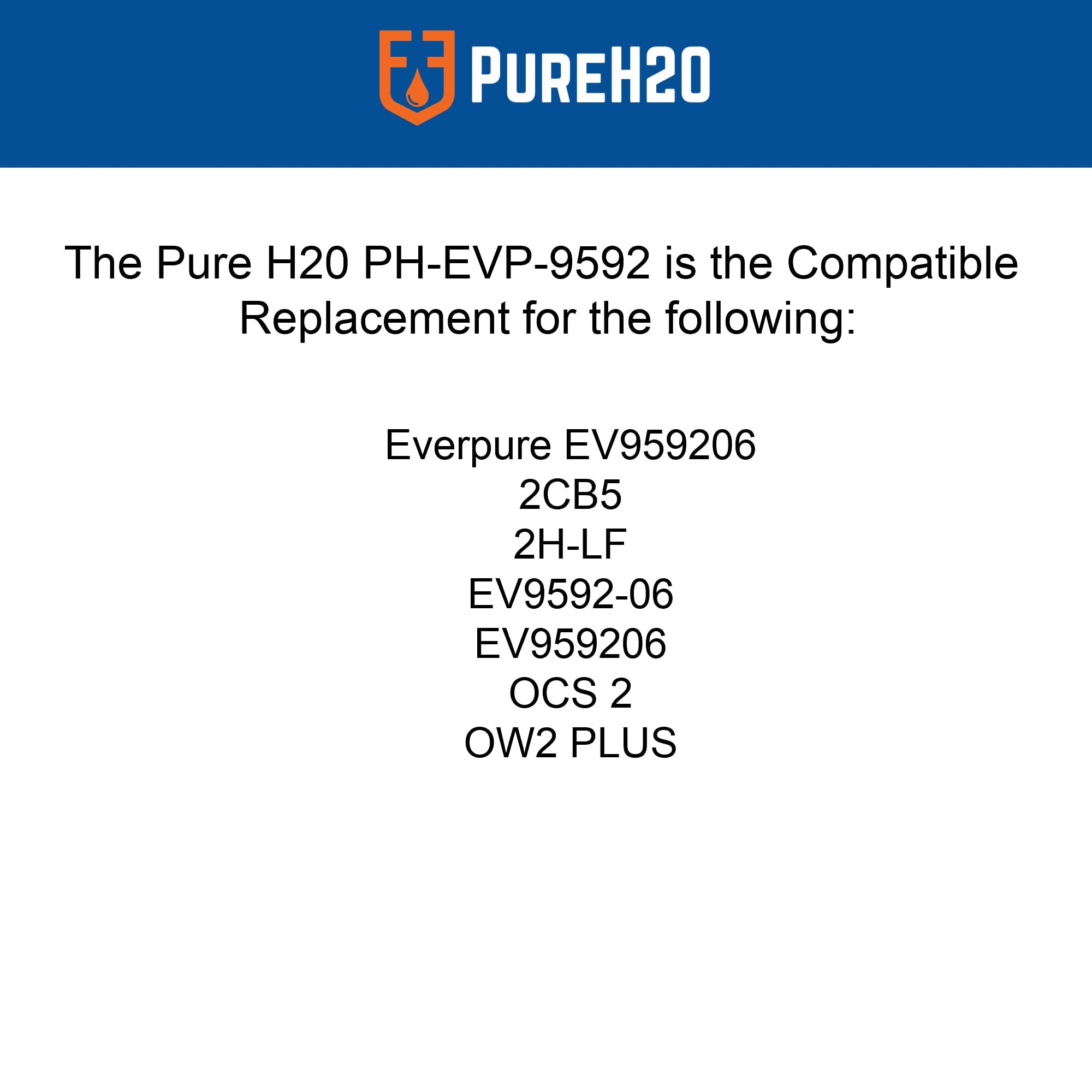 PureH2O RV Water Filter Compatible Replacement for Everpure EV959206 Under Sink Water Filter