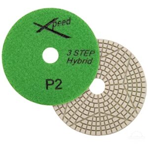 4” Diamond Polishing Pads 3-Step Wet/Dry for Granite Quartz Marble Stone Quartzite - 3 Pieces