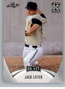 2021 leaf draft #32 jack leiter rc rookie card xrc draft/prospect baseball card in raw (nm or better) condition