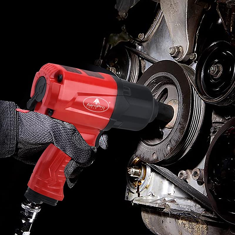 AEROPRO TOOLS 1/2-Inch Aluminum Air Impact Wrench(A398),Twin Hammer with 1000FT-LB Super Torque, Pneumatic Impact Gun, for Auto Repair, Tire Shop