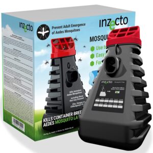 inzecto mosquito trap - device to effectively attract mosquitoes and kill larvae - revolutionary outdoor mosquito solution simply activated by water (1 trap)