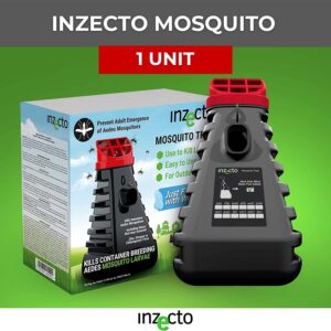 INZECTO Mosquito Trap - Device to Effectively Attract Mosquitoes and Kill Larvae - Revolutionary Outdoor Mosquito Solution Simply Activated by Water (1 Trap)