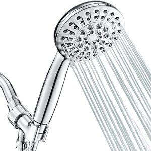 doiliese 6 function shower head with handheld, high pressure shower heads set high flow hand held shower head with hose shower heads holder rubber washer teflon tape chrome