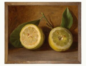 vintage lemon decor - yellow lemon kitchen decor - fruit painting for farmhouse dining pantry - lemon themed wall art poster picture print for bathroom bedroom - lemon still life sign 8x10 unframed