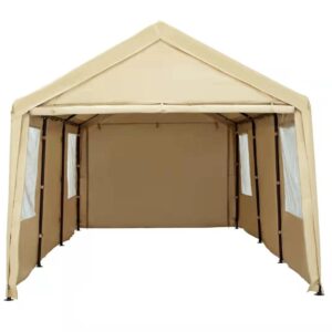 NOWENSOL Carport Canopy 10x20ft Heavy Duty with Removable Sidewalls & Doors, Portable Car Port Garage Shelter for Boat, Party, Outdoor Camping Tent, UV Resistant