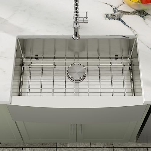 Dcolora 36 Inch Farmhosue Sinks Stainless Steel Single Bowl Farm Style Sink Farmer Country Apron Front Barn Sink, 36"x21"x10" DC-A7750