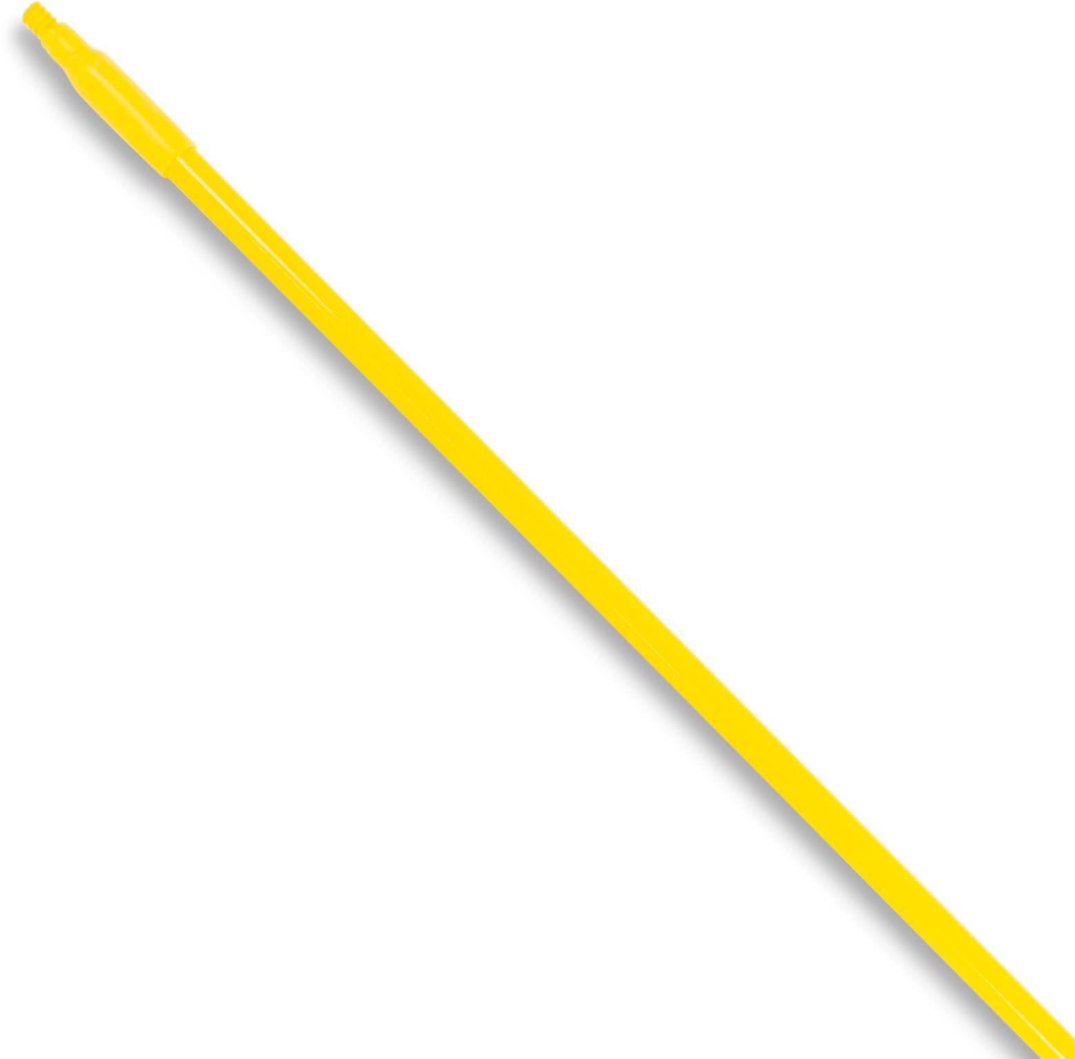 SPARTA Fiberglass Broomstick Replacement Broom Handle with Acme Threaded Tip for Industrial Cleaning Tools, Fiberglass, 60 Inches, Yellow