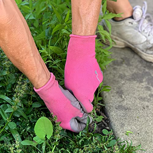 Wells Lamont 3 Pair Pack Women’s Gardening Gloves | PU Coated Grip Work Gloves| Each Pack Includes Pink, Green, Purple | Medium (413MF)