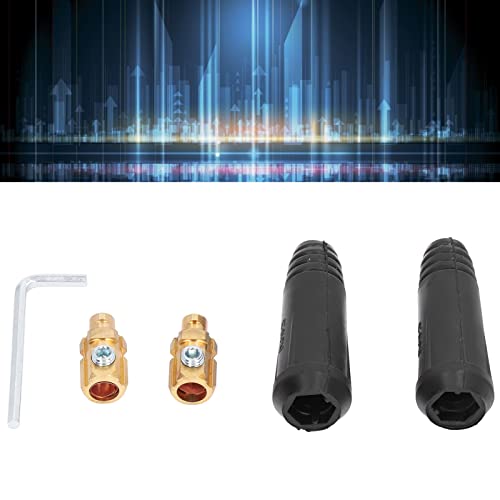 2 Set DKJ10‑25 Welding Cable Quick Connectors 200A Welder Male Head Quick Fitting Accessories for All TIG Welding