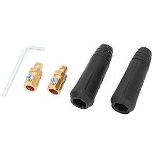 2 Set DKJ10‑25 Welding Cable Quick Connectors 200A Welder Male Head Quick Fitting Accessories for All TIG Welding