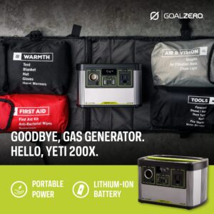 Goal Zero Yeti 200X Portable Power Station, 200-Watt-Hours Power Station with AC Inverter and Fast-Charging USB-C PD, Portable Solar Generator and Goal Zero Nomad 20, Foldable Monocrystalline 20 Watt