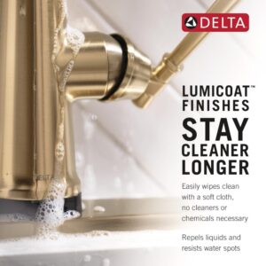 Delta Faucet Monrovia Gold Kitchen Faucet Touch, Touch Kitchen Faucets with Pull Down Sprayer, Kitchen Sink Faucet, Delta Touch2O Technology, Lumicoat Champagne Bronze 9191T-CZ-PR-DST