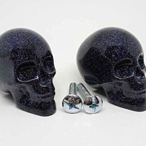 Black Holographic (HOLO) Cabinet Skull Knobs and Pulls (Set of 2)