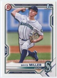 2021 bowman draft #bd-64 bryce miller rc rookie seattle mariners mlb baseball trading card