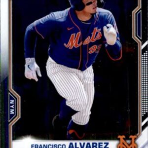 2021 Bowman Chrome Draft #BDC-112 Francisco Alvarez RC Rookie New York Mets MLB Baseball Trading Card