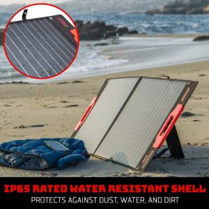 Backcountry Portable Solar Panels, 110W or 60W - IP65 Water Resistant Solar Charger with 3 USB Ports for Phones and DC Out for Power Stations