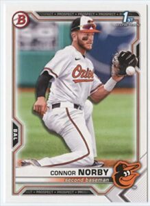 2021 bowman draft #bd-50 connor norby rc rookie baltimore orioles mlb baseball trading card