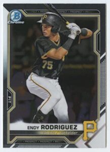 2021 bowman chrome draft #bdc-168 endy rodriguez rc rookie pittsburgh pirates mlb baseball trading card
