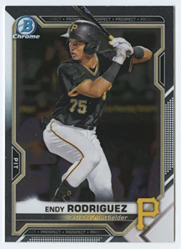 2021 Bowman Chrome Draft #BDC-168 Endy Rodriguez RC Rookie Pittsburgh Pirates MLB Baseball Trading Card