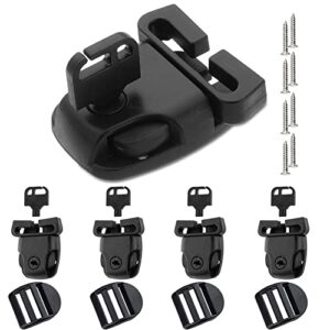 4 sets spa hot tub cover clips latch replacement kit hot tub cover latches clip lock for cover straps with keys and hardwares accessories (4 sets), 50x46mm