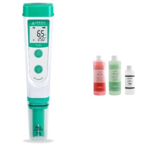 apera instruments ai209 value series ph20 waterproof ph tester kit, ±0.1 ph accuracy & n buffer solution kit (ph 4.00 & 7.00), plus 4oz. 3m kcl storage solution for ph/orp electrodes