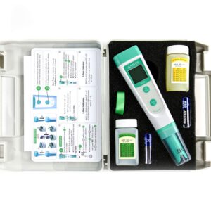 APERA INSTRUMENTS AI209 Value Series PH20 Waterproof pH Tester Kit, ±0.1 pH Accuracy & n Buffer Solution Kit (pH 4.00 & 7.00), Plus 4oz. 3M KCL Storage Solution for pH/ORP Electrodes