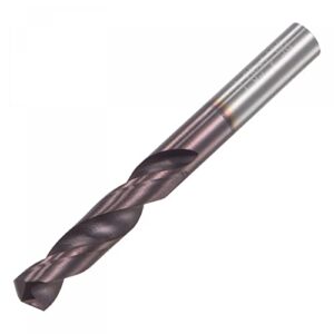 uxcell carbide twist drill bits 5.1mm, din k45 tungsten carbide altisin coated jobber drill bits straight shank drilling cutter for stainless steel alloy steel